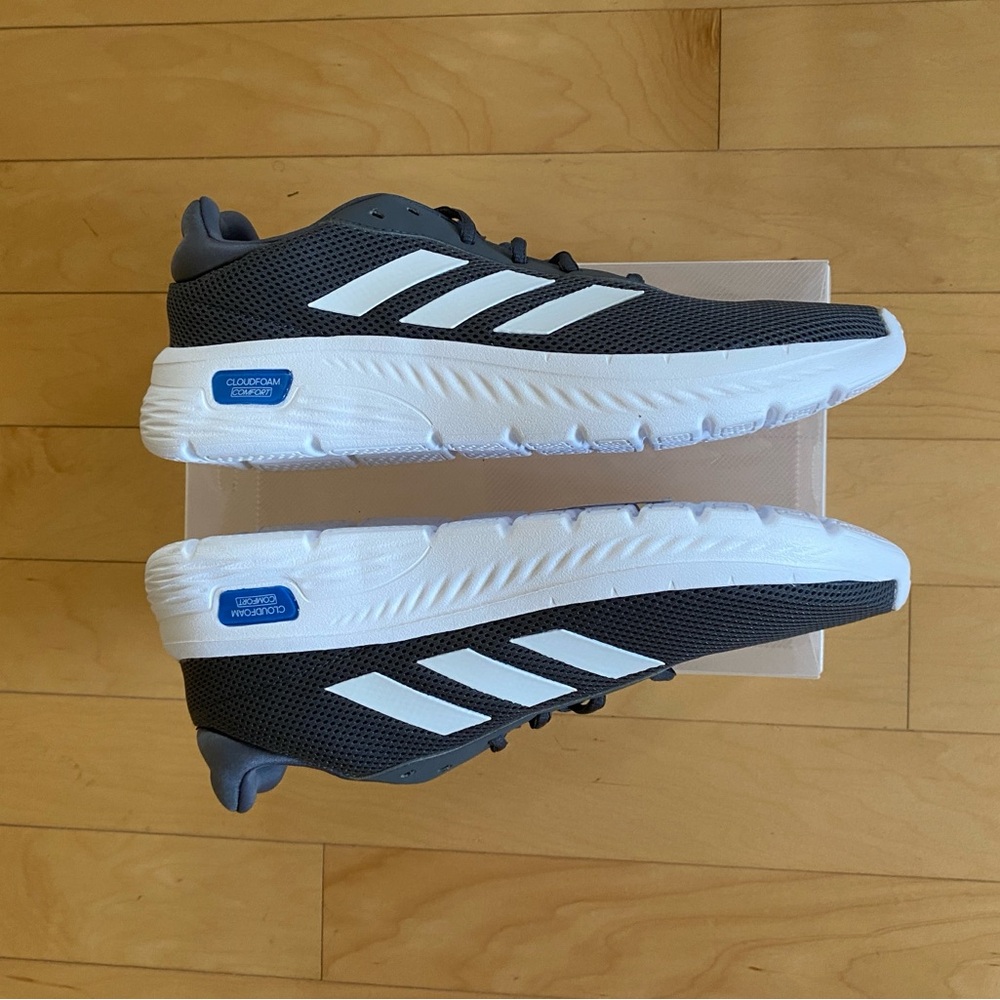 New Adidas Men's Cloudfoam Comfort Dark Gray Athletic Shoes - Picture 5 of 11